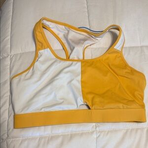 Color block Zyia Sports Bra - orange and White